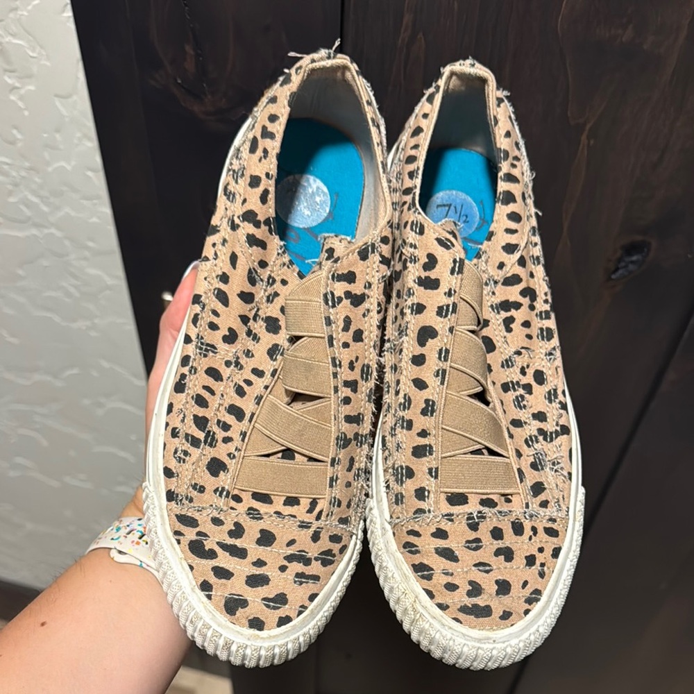 Blowfish Tan Leopard Slip-On Sneakers